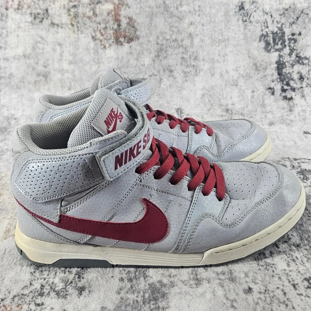 Nike Morgan Jr Skateboarding SB Shoes Youth 7 Womens 8.5 Gray‎ High Top Lace Up